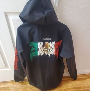 Flatbush Zombies black windbreaker sz L
